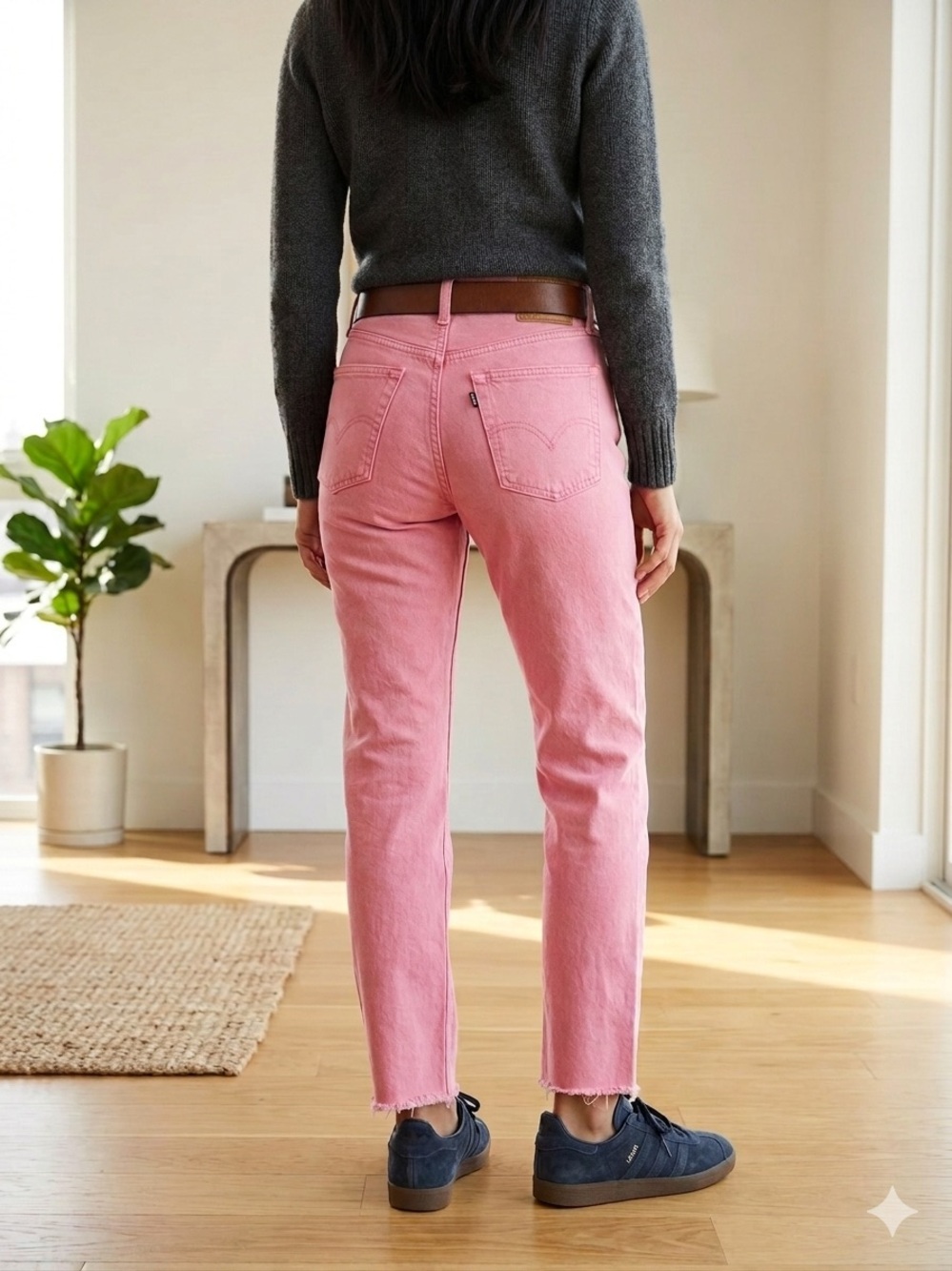 Levi's 501 Women's High-Rise Rose Pink Denim Jeans Button Fly W 26 L 30